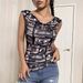 Summer Printed T-Shirt For Women Sleeveless Hollow Out Backless Slim Fit Elegant Top Style_ecoleips.com