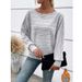 Autumn/Winter Casual Solid Color Long-Sleeved Round-Collared Patchwork Hoodie For Women_ecoleips.com