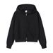 350g Short Hooded Zipper Cardigan Jacket For Women, Trendy Korean Style, Simple Casual Personality Sweatshirt, Autumn_ecoleips.com