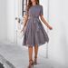 Women's Clothing Polka Dot Wrap Dress With Tie-Up Waist – Grey, Green, Blue & More – Lightweight Summer Style_ecoleips.com