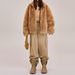 "SMFK-Inspired Wool Wide-Leg Jacket – Stand Collar Fur Coat, Loose Zip-Up Design, Wild & Original Style For Bold Fashionistas"_ecoleips.com