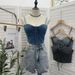 Women's Clothing Real Shot With Chest Pads And Adjustable Shoulder Straps Outer Wear Denim Vest With Bow Tie Short Sling Tube Top_ecoleips.com