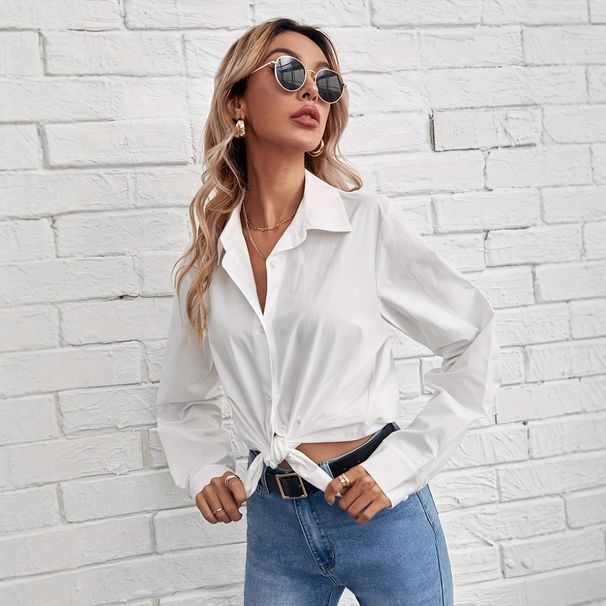Aria Basics Aria Basics Independently Developed 2025 Spring/summer European And American Cross-border Women's Elegant Solid Color Long-sleeve_ecoleips.com