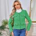 Cross-border Women's Fashion 2025 New Autumn And Winter High-end Round-neck Short Coat In French Tweed Style_ecoleips.com