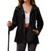 Women's Waterproof Trench Coat – Slim Fit Windproof Hooded Raincoat For Commuting (S/M/L/XL/XXL, Black/Beige/Army Green/Lavender)_ecoleips.com