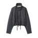 Women's Clothing Autumn Fashion Casual Loose Seersucker Jacket And Shorts Set Regular Thickness_ecoleips.com