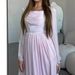 Women's Clothing French retro square neck elegant long sleeved pleated dress_ecoleips.com
