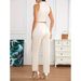 Women's Clothing Fashion Sleeveless Small Vest High Waist Temperament Straight Pants Two Piece Set_ecoleips.com
