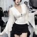Pure Color Slimming V Neck Top XS26137 Cross Border Summer Style Sexy Subculture Shirt for Women_ecoleips.com
