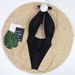 Women's Halter Neck One Piece Bikini Swimsuit European American Style Sexy 3D Floral Solid Color_ecoleips.com