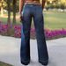 Stretch Denim Long Pants for Women Straight Wide Leg mid Rise Jeans Gradient Frayed Hem Design European And American Style_ecoleips.com