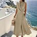 2026 Cross-Border Foreign Trade French Casual Fashion Elegant Linen Cotton Sleeveless Dress Women For Beach Vacation_ecoleips.com