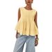 Aria Basics Aria Basics 2025 New European And American Style Women's Pleated Slimming Loose Vest Shirt_ecoleips.com