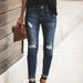 Women's Clothing Autumn And Winter Skinny Pants Ripped Fashion Slim Jeans Trousers_ecoleips.com