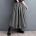 High Waisted Midi Skirt plus Size Women Loose Fit Flattering Solid Color Tie up a Line Full Skirt for 200 Lbs_ecoleips.com