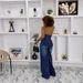 Women's Clothing Backless Halter Neck Sleeveless Lapel High Waist Denim Jumpsuit_ecoleips.com