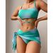 Tie-Dye Bikini Set With Sheer Mesh Cover-Up – Sexy High-Waisted Swimwear For Women (S/M/L/XL, Vibrant Colors)_ecoleips.com