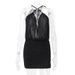 Women's Slim Fit Dress Sexy Halter Neck Mesh Splicing Pleated Hip Body Fashion Spring_ecoleips.com
