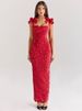 Mozision Bows Lace Sexy Maxi Dress For Women Fashion Sleeveless Backless Bodycon New Year's Birthday Club Party Long Dress_ecoleips.com