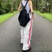 Retro Color Blocked Casual Straight Leg Pants Spring Summer INS Style Striped Patchwork Wide Leg Loose Fitting Sporty Long Pants_ecoleips.com