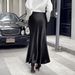 Women's Clothing Elegant French Style Draped Midi Skirt For Women Slim Fit Commuter Design Autumn/Winter Women's Clothing_ecoleips.com
