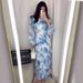 2025 Spring New Cross-Border Floral Design European And American Style Chiffon Printed Dress For Women_ecoleips.com