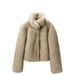Fox Fur Coat Women's Short Thickened Temperament Thin Fur Coat_ecoleips.com