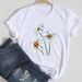 European And American Cross-border Foreign Trade Wholesale Women's Floral Round-neck Plus-size Short-sleeve T-shirt Tops_ecoleips.com