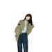 American Retro High-end Long-sleeve Flight Baseball For Women, Autumn Short Cardigan Jacket Top_ecoleips.com