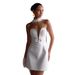 Cross-Border Wome's Fashio New Sexy Hot Girl Slim Tube Top Short Bow Ribbo Europea Ad America Style Dress For_ecoleips.com