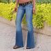 High Waisted Retro Workwear Denim Flared Pants For Women Trendy Slim Fit Long Jeans Spring/Autumn_ecoleips.com