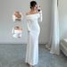 Women's Clothing One Shoulder Pleated Tight Fitting Fashionable And Elegant Hip Wrapped Long Evening Dress_ecoleips.com