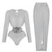 Women's Deep V Neck One-Piece Swimsuit With Strap - Golden Bright High-End Swimwear_ecoleips.com