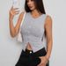 Ruihouchu European And American Women's Clothing 2025 Summer Foreign Trade Knit Vest Slim Fit Stretch Cardigan_ecoleips.com