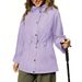 Women's Waterproof Trench Coat – Slim Fit Windproof Hooded Raincoat For Commuting (S/M/L/XL/XXL, Black/Beige/Army Green/Lavender)_ecoleips.com