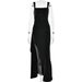 Women's Clothing INS Style Women's Evening Dress Fashionable Sexy Suspender Long Skirt New Backless High Slit Dress_ecoleips.com