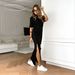 2026 New European And American Casual Solid Color Women's Dress_ecoleips.com