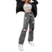 New Women's Ripped Street Jeans Pants Fashion Street Jeans_ecoleips.com