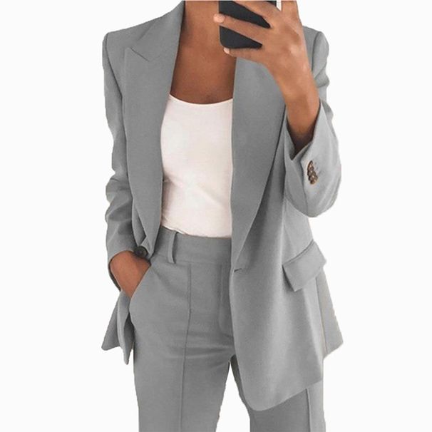 Women's Clothing Women's Slim Fit Cardigan Jacket Autumn/Winter Style Lapel Temperament Suit Set Fashion Outerwear_ecoleips.com