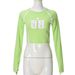 Aria Basics Aria Basics 51538 Hot Girl Style European And American Cross-Border Trendy Women's T-Shirt, Waist-Revealing Versatile Tight-Fitting_ecoleips.com