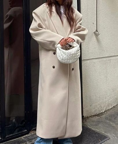 2024 Autumn/Winter European And American Cross-Border In-Stock Elegant Commuter Suit Collar Long Woolen Coat_ecoleips.com