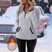 Cross-Border In-Stock 2026 European And American New Women's Autumn Winter Half-High Collar Zipper Pocket Long_ecoleips.com