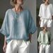Women's Clothing Women’s Oversized Relaxed Fit Shirt – Breathable Cotton Blend Drop Shoulder Top (Unisex Casual Wear, Plus Size Friendly)_ecoleips.com