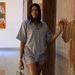 "Women's Striped Collar Short Sleeve Shirt & High Waist Straight Leg Shorts Set - Sweet & Fresh Outfit For Casual Wear"_ecoleips.com