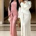 Elegant Modest Long Sleeve Maxi Dress For Women, Flattering Waist-Defining Midi Dress, Comfortable Casual & Special Occasion Long Dress_ecoleips.com