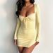 Women Elegant Long Sleeve Bodycon Mini Dress Club Dating Party Casual Outfit_ecoleips.com