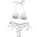 Solid Color Bikini Set For Women - Sexy Two-Piece Swimsuit For Beach & Pool, Comfortable Fit With Removable Soft Cup Pads, Multiple Colors Available_ecoleips.com