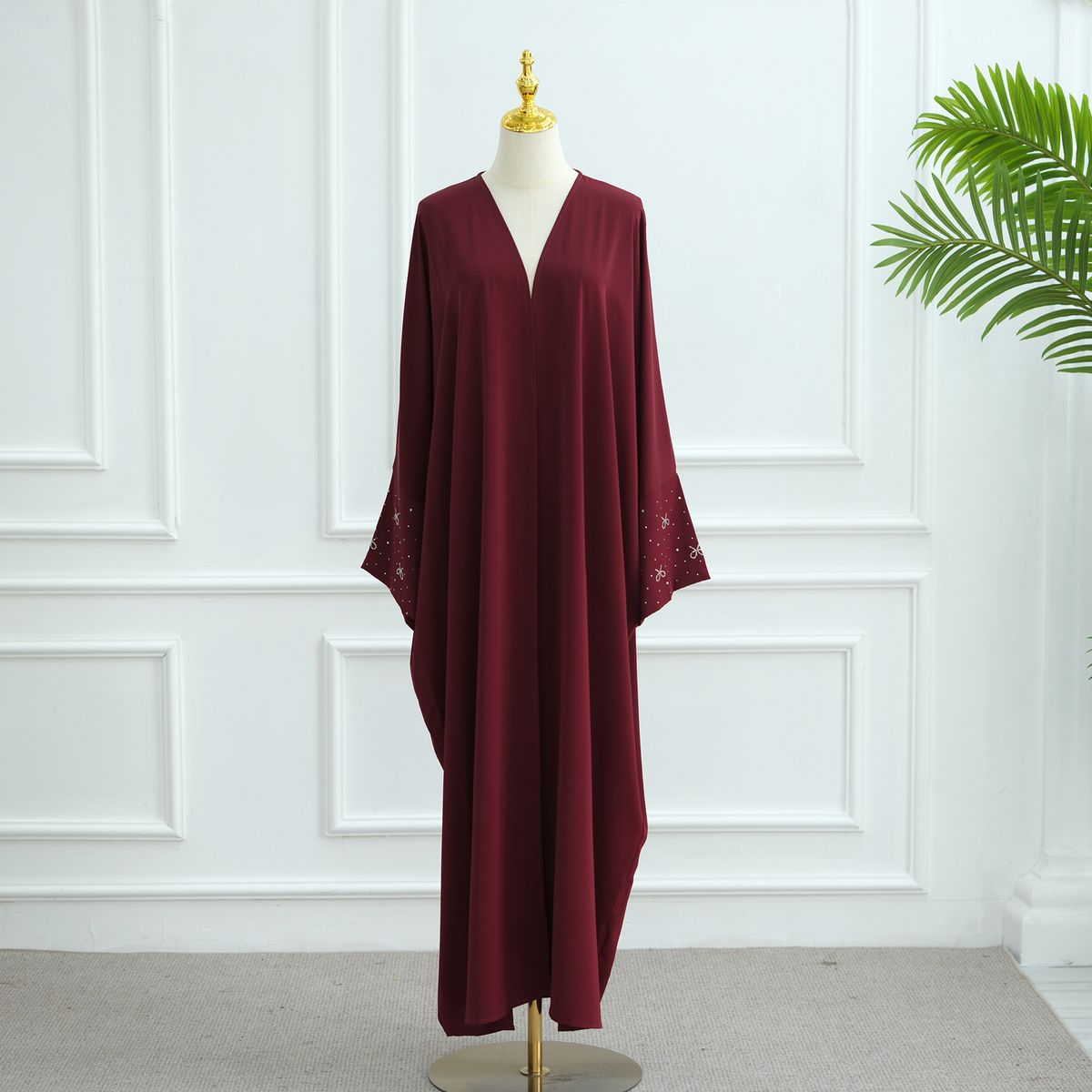 Women's Clothing Beaded Bow Cardigan Robe_ecoleips.com