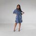 Boho Distressed Denim Jacket – Oversized Long Sleeve With Fringe & Notch Collar (Dark Blue/Light Blue, L-4XL)_ecoleips.com