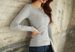Autumn Button-threaded Solid-color Long-sleeved T-shirt Women's Slim-fit New Large-size Top Bottoming Shirt_ecoleips.com